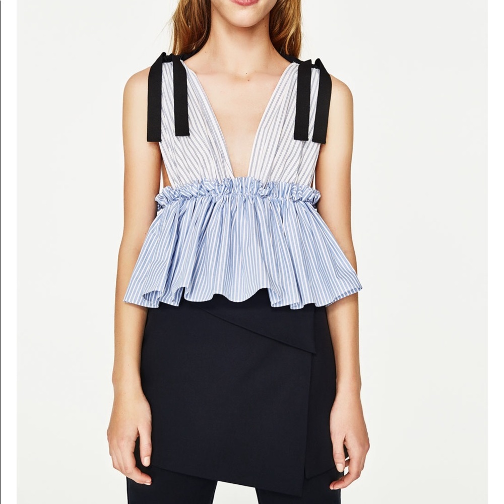 Stripe blue blouse